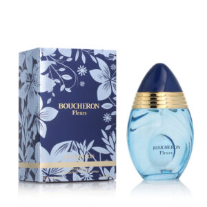 Boucheron Fleurs, eau de parfum femme, parfum oriental floral, parfum mandarine, parfum vanille, parfum frangipanier, fragrance moderne 2019, flacon bleu Boucheron, cadeau parfum femme.
