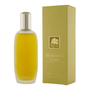 Clinique Aromatics Elixir, parfum femme 100 ml, parfum chypré floral, eau de parfum patchouli, parfum coriandre camomille, parfum vintage 1971, parfum boisé floral, parfum longue tenue, fragrance Bernard Chant.