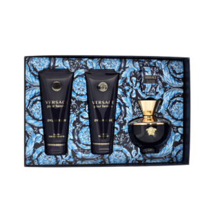 Versace Pour Femme Dylan Blue Coffret Eau de Parfum 100 ml + Mini + Gel + Lait Corps - Parfum Privilège